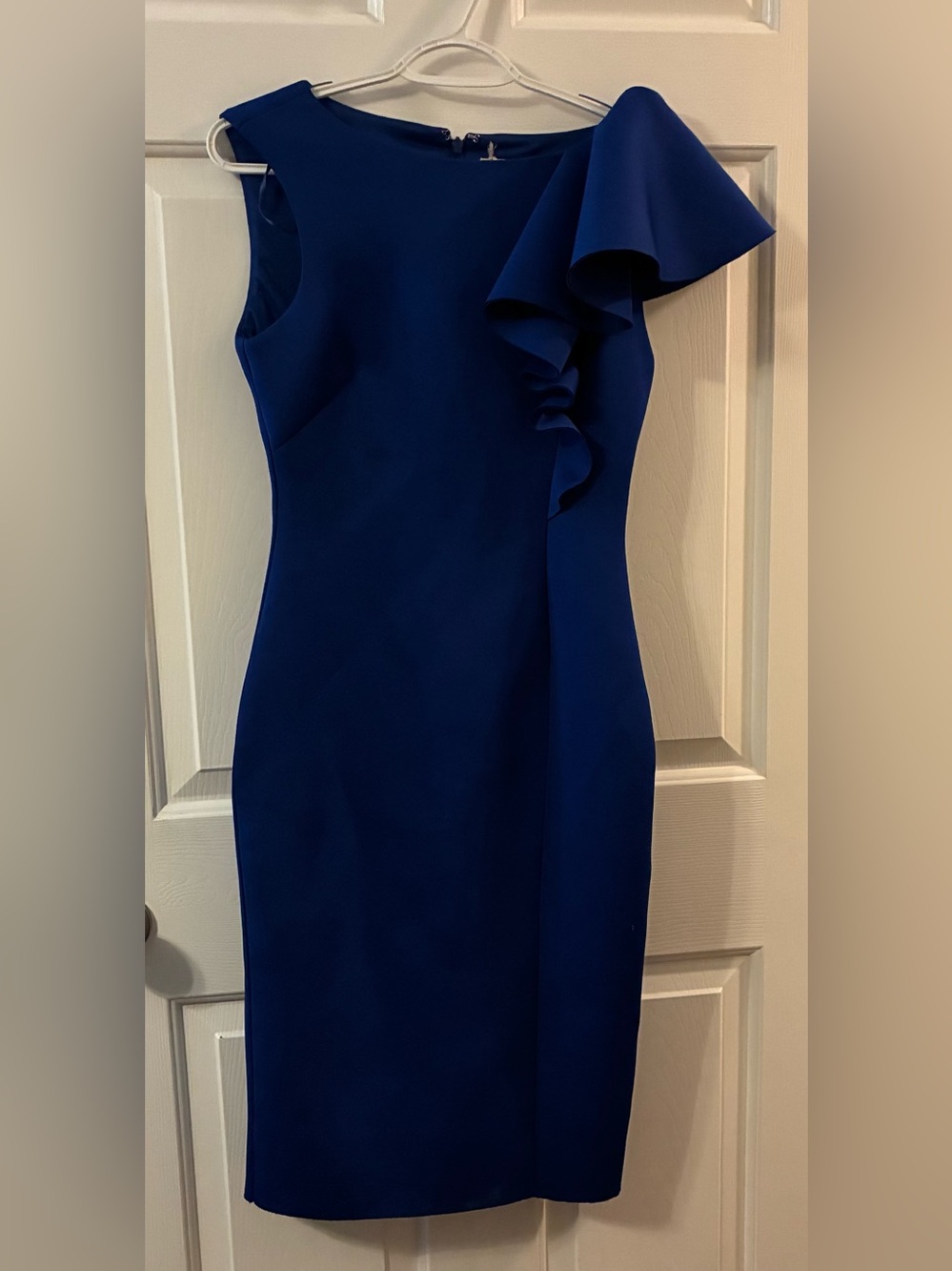 Eliza J Royal Blue Ruffle Sleeve Dress